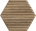 Плитка Ceramika Paradyz Woodskin Wood Heksagon Struktura B (19,8х17,1)